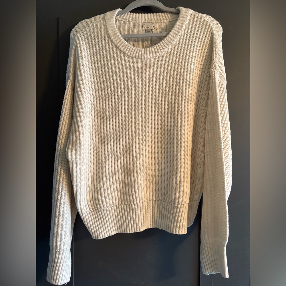 a new day Cream Ribbed Crew Neck Sweater - Picture 4 of 4
